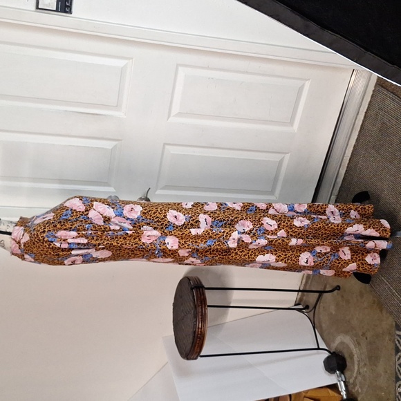 Free People Retro Romance Mixed Print Midi Dress M - Picture 13 of 13